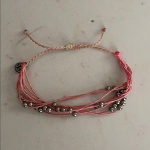 Puravida pink moving beads adjustable bracelet